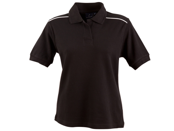 Pure Cotton Contrast Piping Short Sleeve Polo