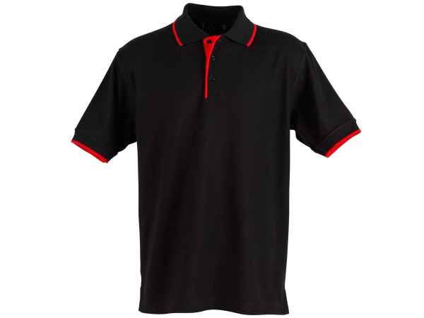 Contrast Pique Short Sleeve Polo