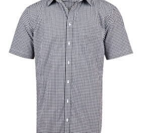 Men’s Gingham Check Short Sleeve Shirt