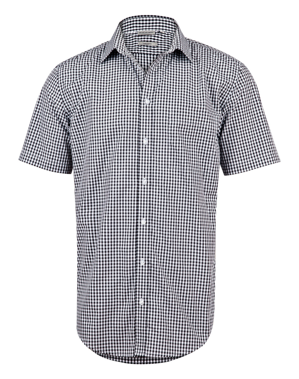 Men’s Gingham Check Short Sleeve Shirt