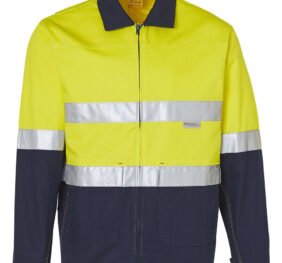 HI-VIS COTTON JACKET WITH 3M TAPES