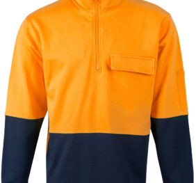 HI-VIS TWO TONE COTTON FLEECY SWEAT