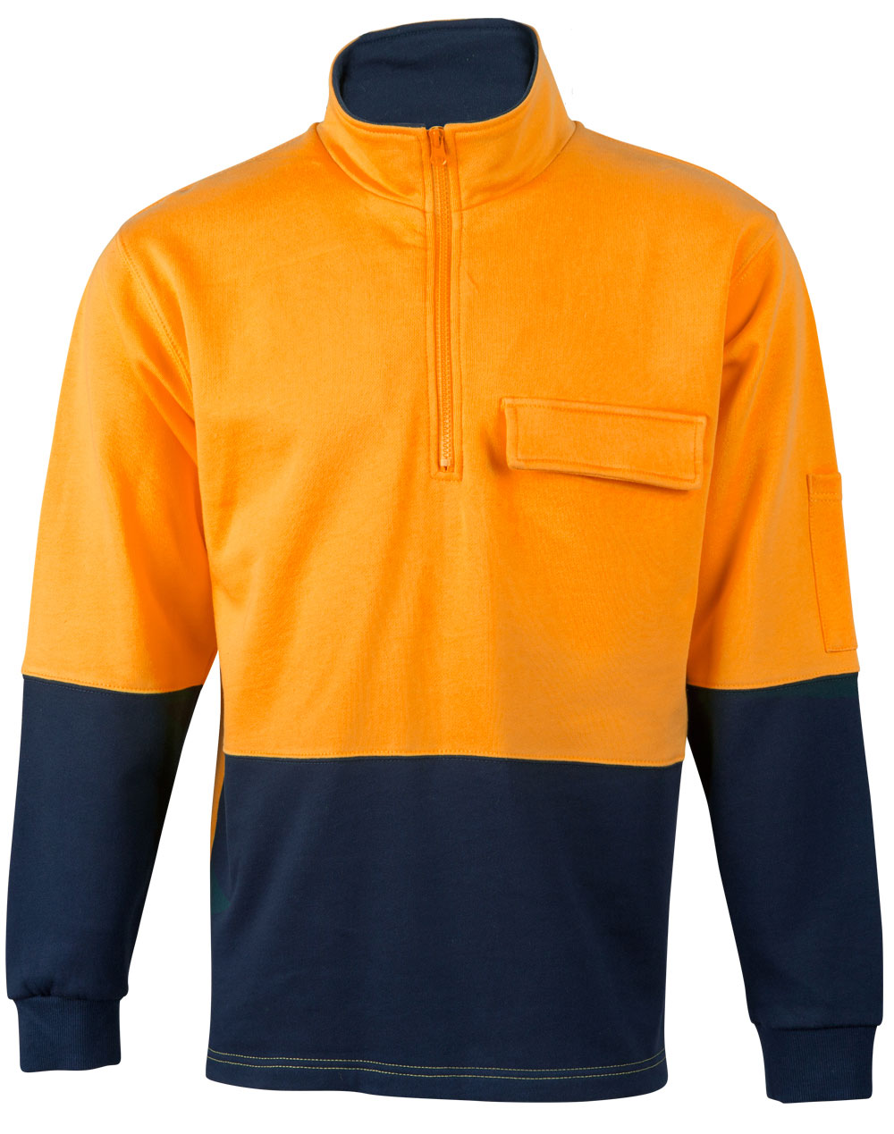 HI-VIS TWO TONE COTTON FLEECY SWEAT